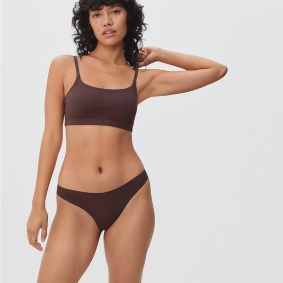 Everlane The Invisible Bikini Panties NWT in Dark Tan/Brown Size Medium - Picture 3 of 8